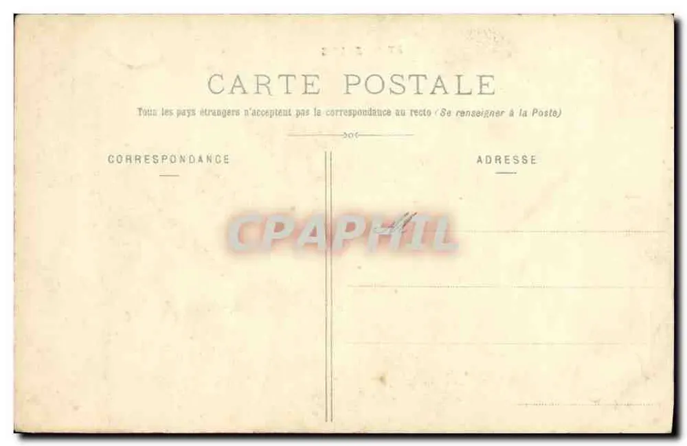 Sturm am Meer — St-Nazaire — Verlag A.-H. Fille-Adam, Nr. 10 - Rückseite