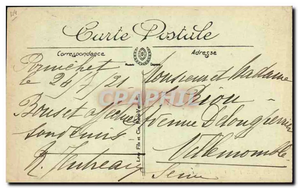 Pornichet — Crianças na Praia — LL - Verso