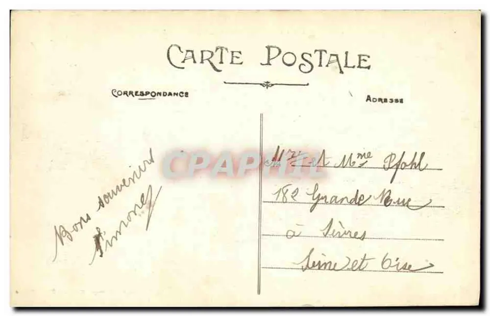 Pornichet (Loire-Inf.) — Allgemeiner Blick auf den Strand bei Ebbe — Sammlung F. Chapeau, Nantes - Rückseite