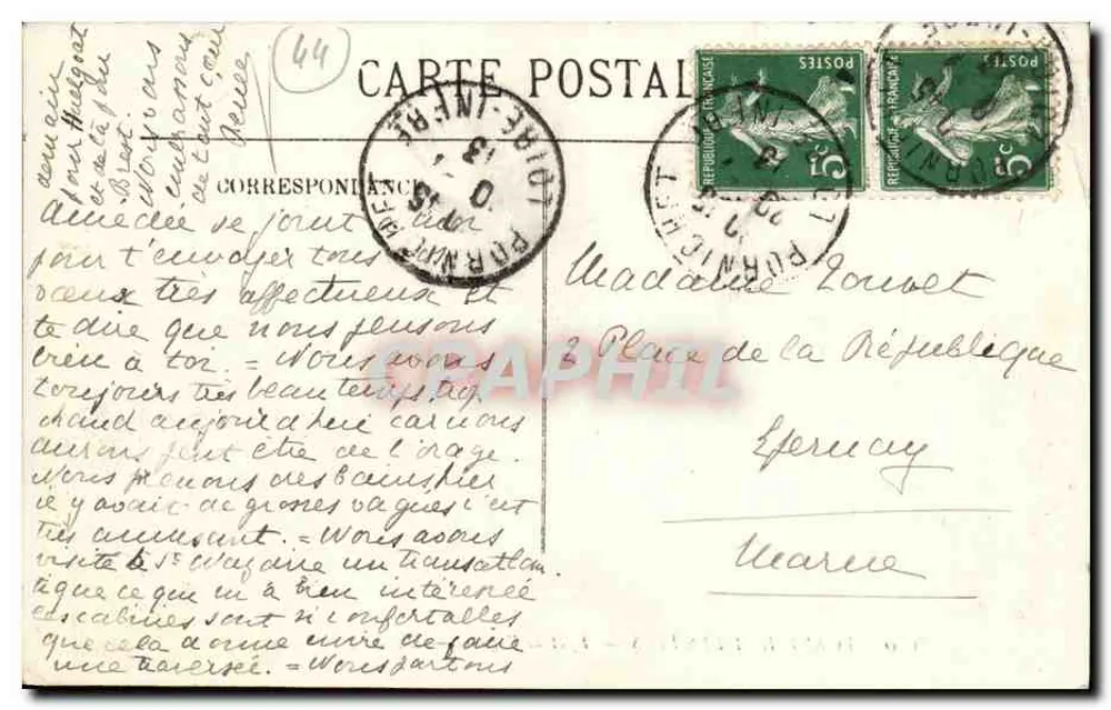 Pornichet-les-Pins — Golvend effect — LL, n° 4050 - Achterkant