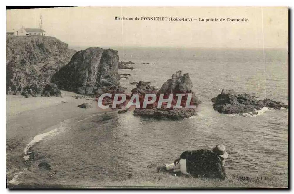 Ambiente de PORNICHET (Loire-Inf.) — A ponta de Chemoulin — Editor não identificado, n° de série 114 - Frente