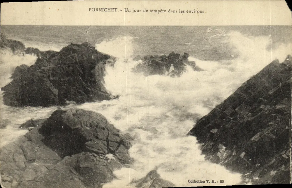Pornichet — Um dia de tempestade nas proximidades — Coleção T.H. - 20 - Frente