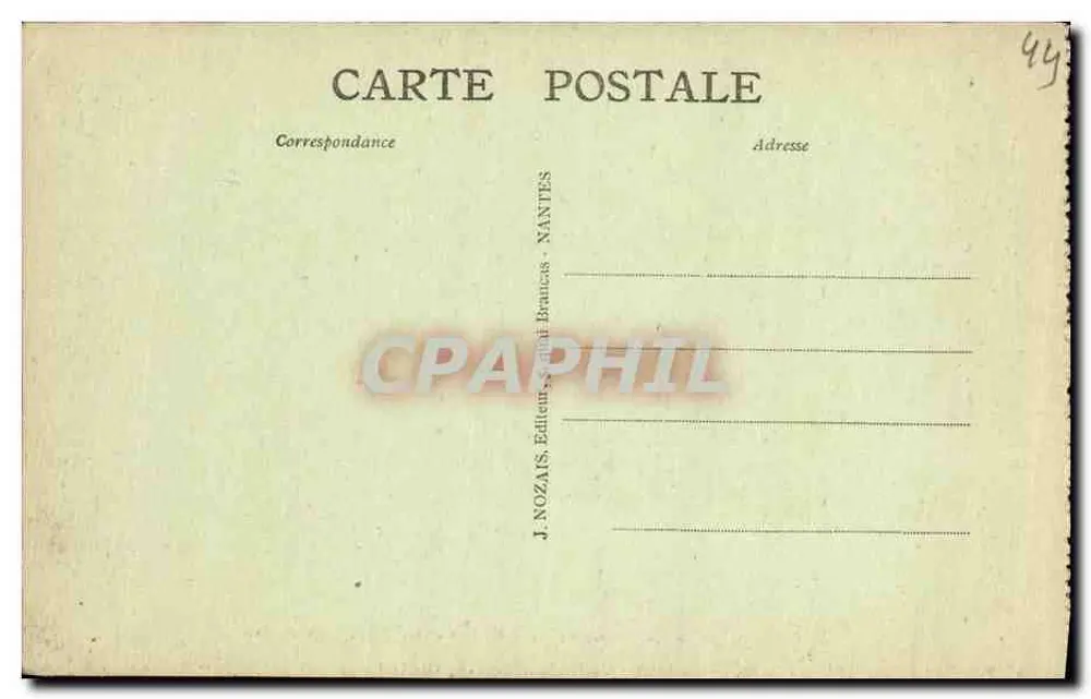 Préfailles (Loire-Inf.) — Les Rochers de la Plage Maris-Stella — J. Nozaïs, Nantes - Rückseite