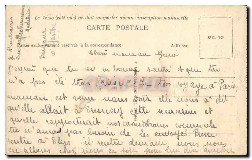 Préfailles (Loire-Inf.) — 'Herr und Frau Préfailles' in der Nähe von Fajaise — Nr. 29 - Rückseite