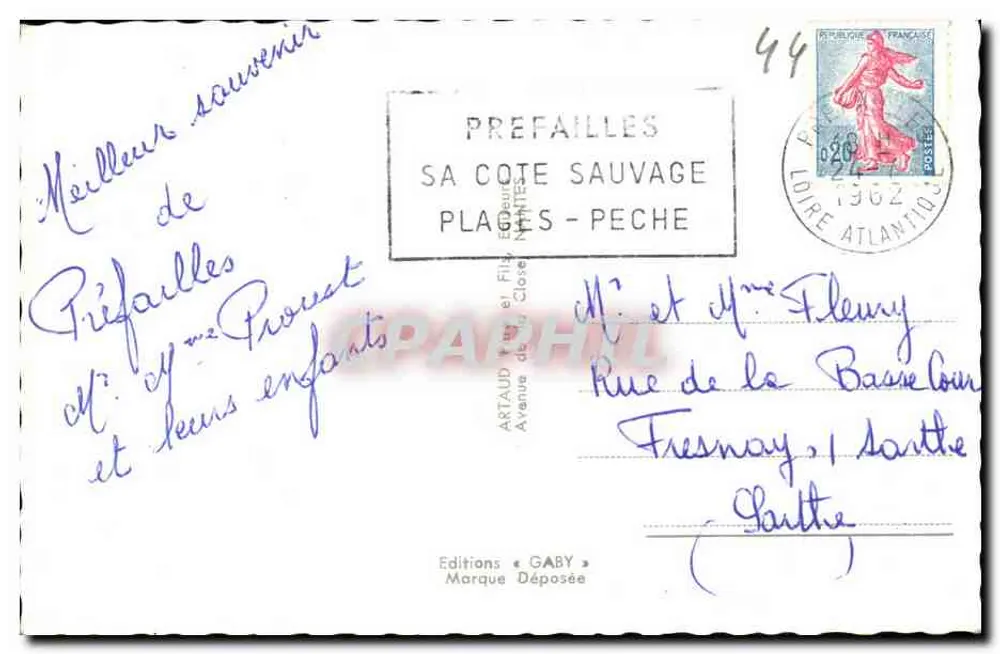 Préfailles — Erinnerung — Editions Gaby - Rückseite