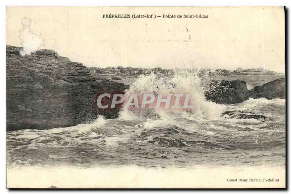 Préfailles (Loire-Inf.) — Ponta de Saint-Gildas — Grand Bazar Deffain, Préfailles - Frente
