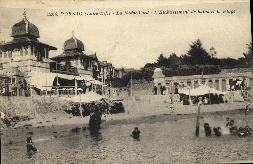 Pornic (Loire-Inf.) - La Noëveillard - Das Badehaus und der Strand - Vorderseite