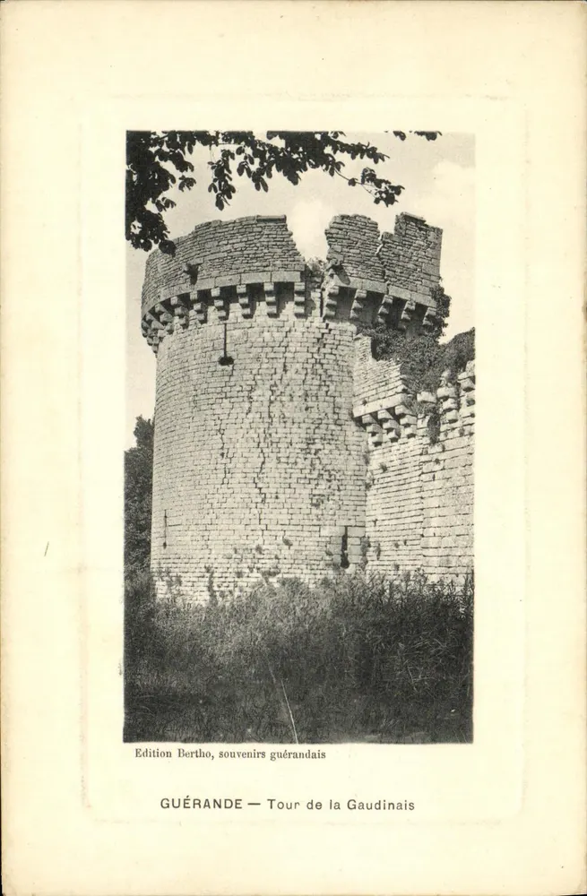 Guérande — Torre da Gaudinais — Edição Bertho, recordações de Guérande - Frente