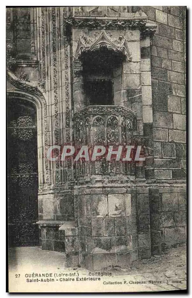 Guérande (Loire-Inf.) - Kollegiatekirche Saint-Aubin - Außenseat - Vorderseite