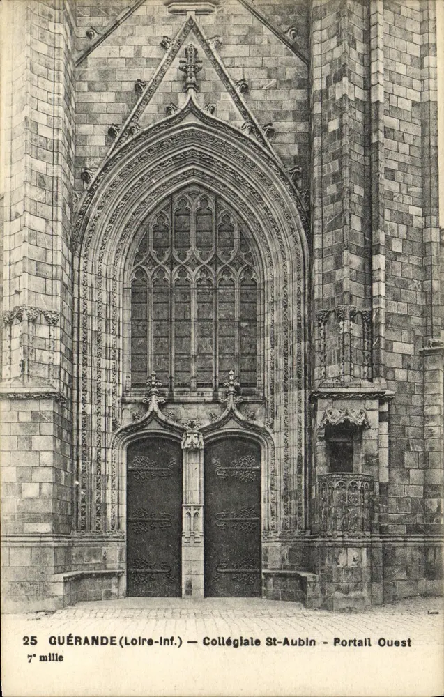 Guérande (Loire-Inf.) — Kollegiatstift St-Aubin — Westportal - Vorderseite