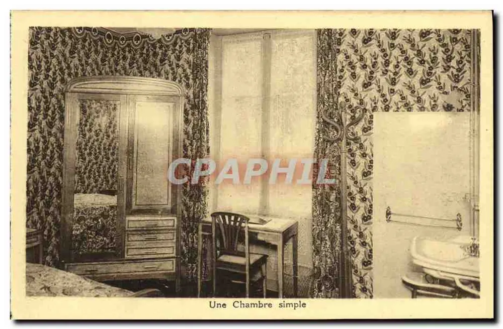 Ein einfaches Zimmer — Hotel du Châlet, St-Brévin-l'Océan — Cadé, Verlag-Fotograf - Vorderseite