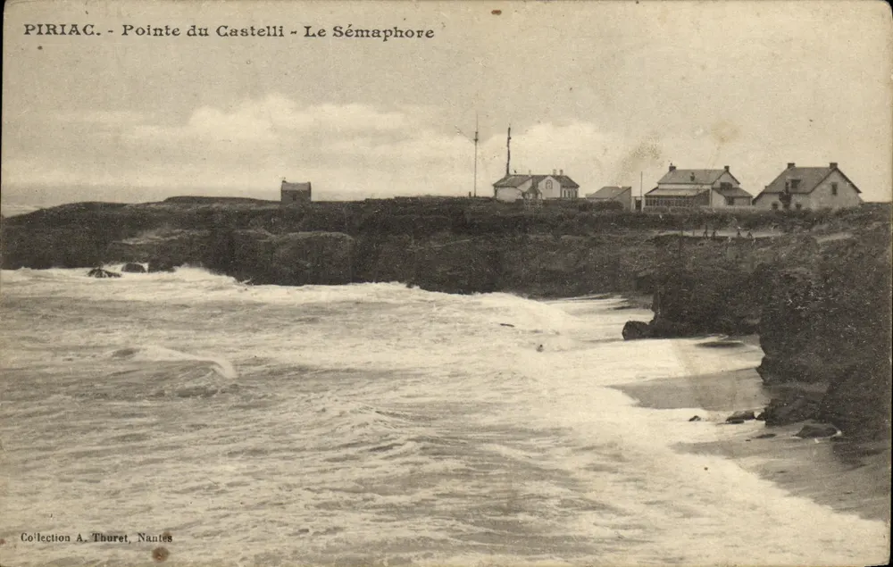 Piriac - Ponta do Castelli - O Sémaphore — Coleção A. Thuret, Nantes - Frente