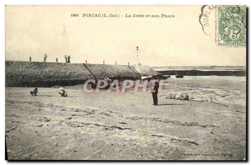 Piriac (L.-Inf.) - A Ponte e seu Farol — Fototipia Vasselier, Nantes - Frente