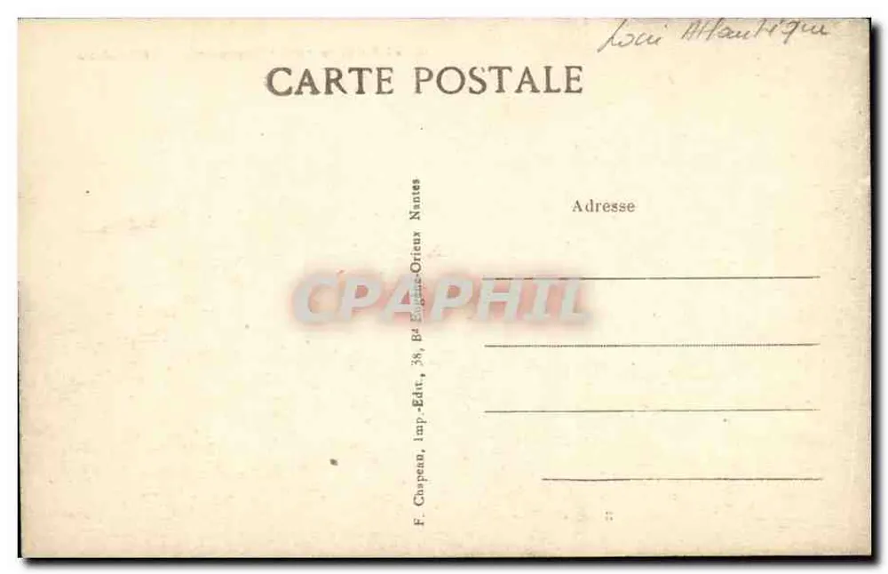 St-MARC-sur-MER (Loire-Inf.) — O Castelo — F. Chapeau, Nantes - Verso