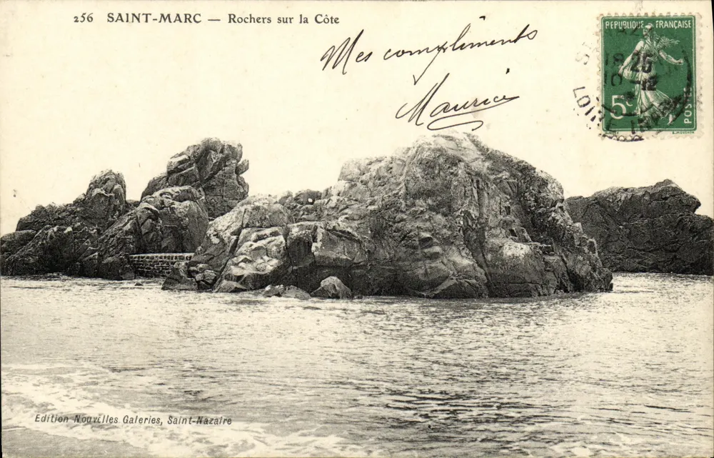 SAINT-MARC — Rochers na Costa — Edição Nogvilles Galeries, Saint-Nazaire - Frente
