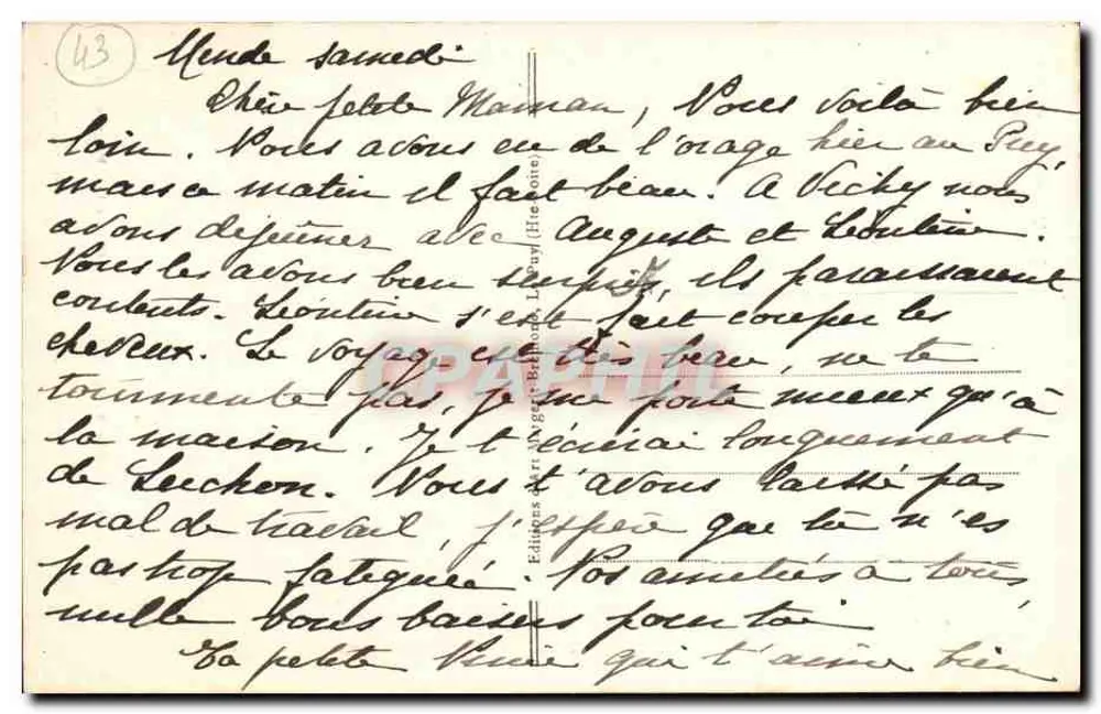 Le Puy - Der Rocher d'Aiguilhe (Ostansicht) - Le Velay Illustré 193 - Rückseite