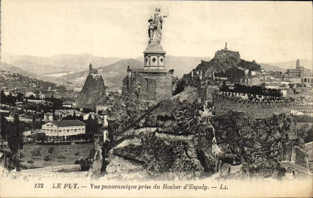 Le Puy — Panoramablick vom Rocher d'Espaly — LL - Vorderseite