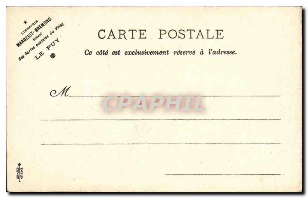 Le Puy — Innenansicht der Basilika-Kathedrale N.-D. du Puy — Verlag Le Velay Illustré, Nummer nicht sichtbar - Rückseite
