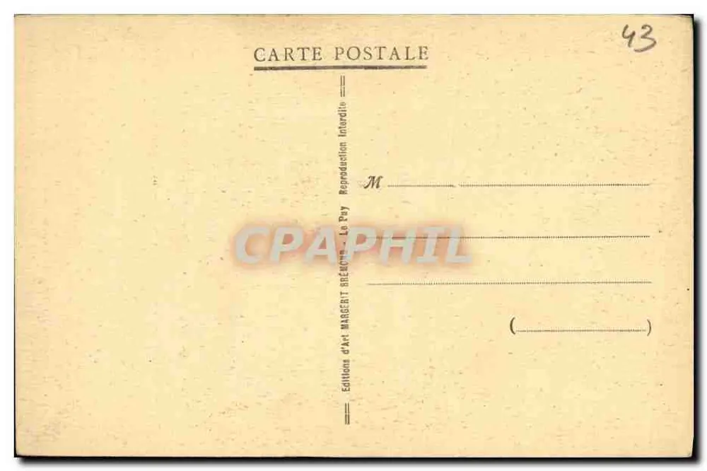 Basilika Kathedrale Notre-Dame du Puy — Die Schwarze Jungfrau — Editions d'Art Margerit Brégeon, Le Puy - Rückseite