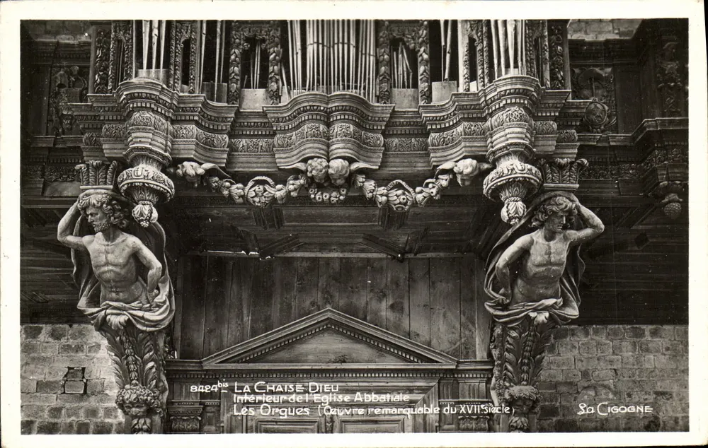 Die Orgeln der Abteikirche La Chaise-Dieu — bemerkenswertes Werk des 17. Jahrhunderts — La Cigogne - Vorderseite