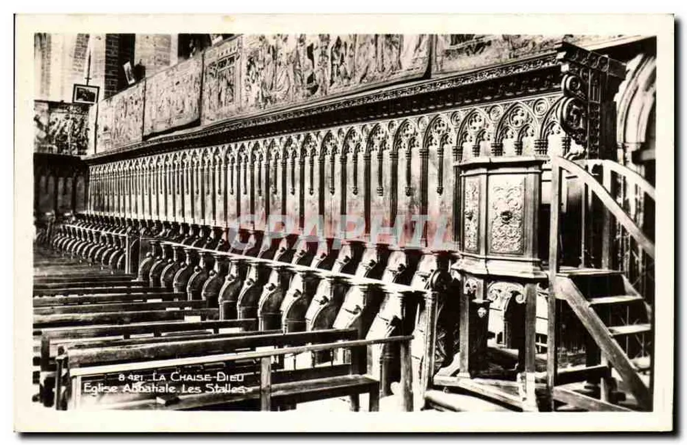 Igreja Abbatial. As Stalles — La Chaise-Dieu — Edição LA CICOCNE - Frente