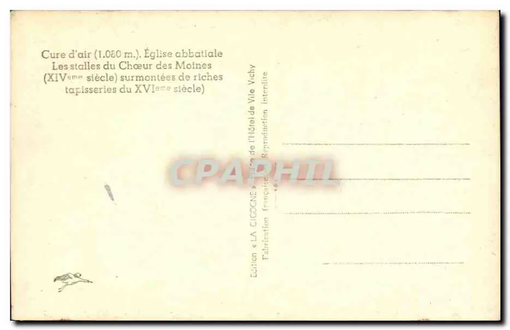 Igreja Abbatial. As Stalles — La Chaise-Dieu — Edição LA CICOCNE - Verso