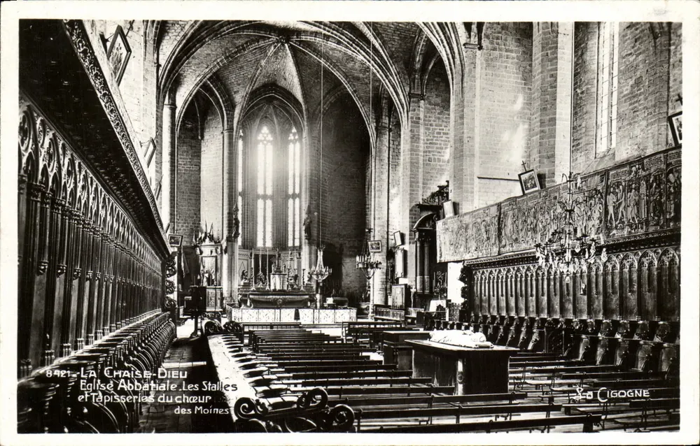 La Chaise-Dieu — Abteikirche. Die Chorstühle und Tapeten — La Cigogne, n°8421 - Vorderseite