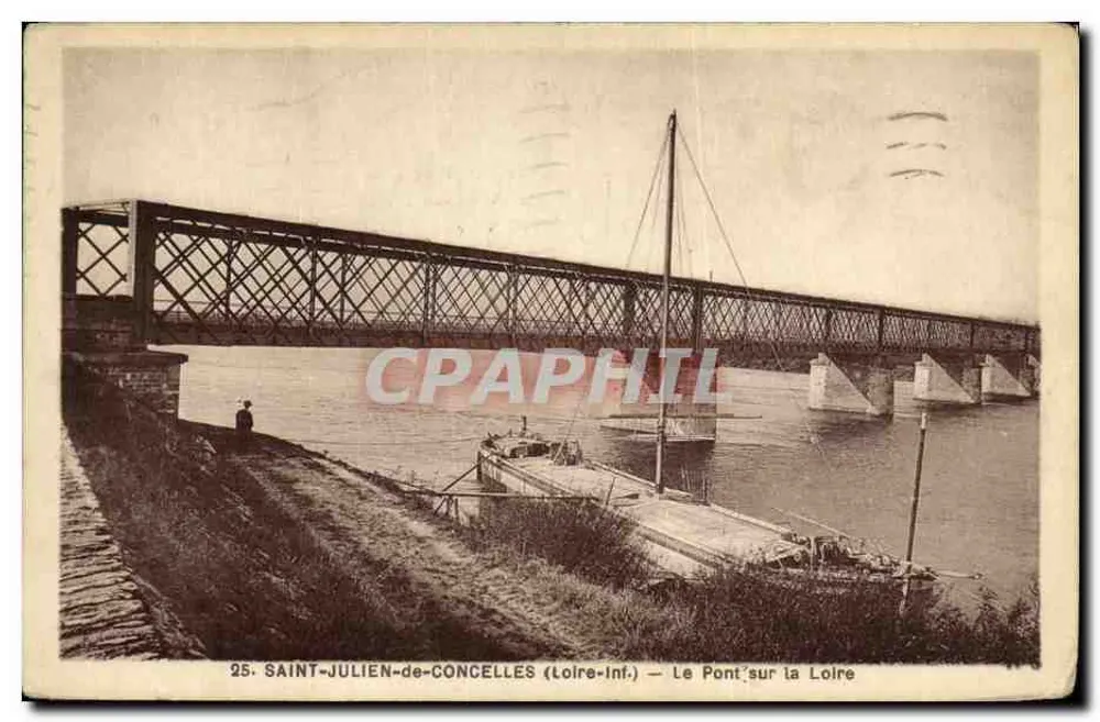 SAINT-JULIEN-de-CONCELLES (Loire-Inf.) — Die Brücke über die Loire - Vorderseite