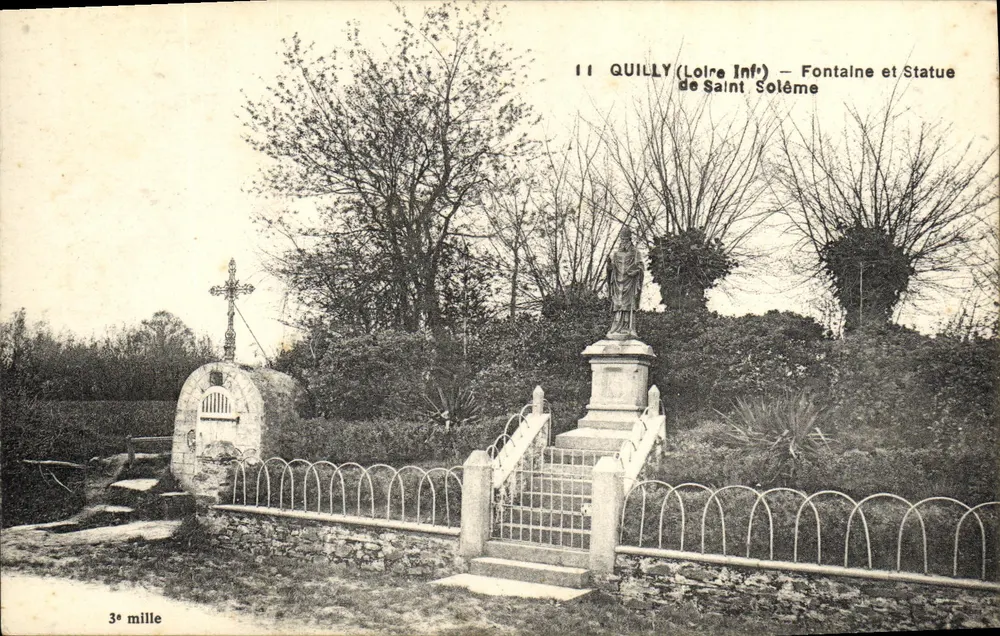 Quilly (Loire Inférieure) — Fuente y Estatua de San Solomeo — 3° kilómetro - Anverso