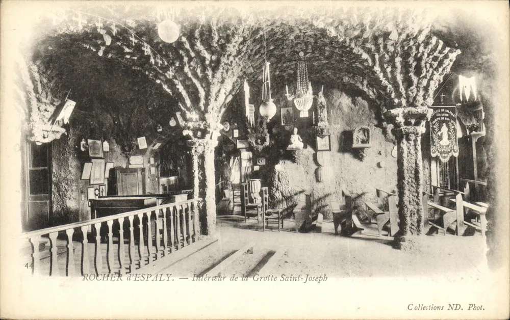 ROCHER d'ESPALY — Interior da Gruta São José — Coleções ND. Fot. - Frente