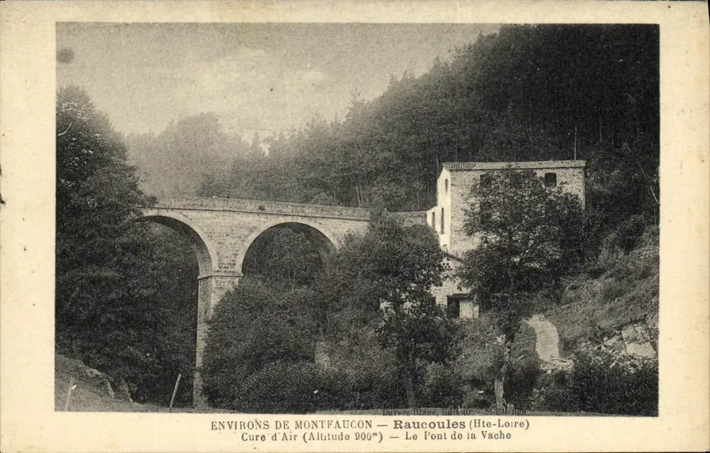 Umgebung von Montfaucon — Raucoules (Hte-Loire) — Die Brücke der Kuh — Höhe 900m - Vorderseite