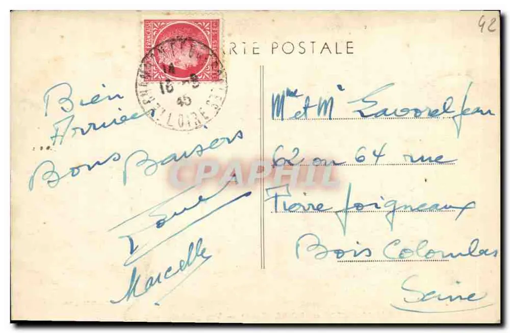 SAINT-VICTOR-sur-LOIRE — Visão geral, lado sul - Verso