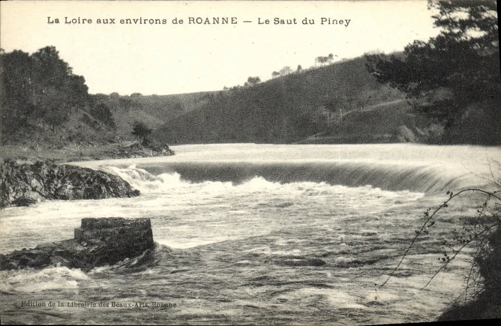 Die Loire in der Nähe von ROANNE — Der Saut du Piney — Ausgabe der Librairie des Beaux-Arts Roanne - Vorderseite