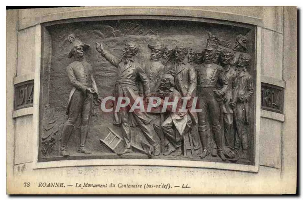 Roanne — Das Centenary-Monument (Basrelief) — LL - Vorderseite