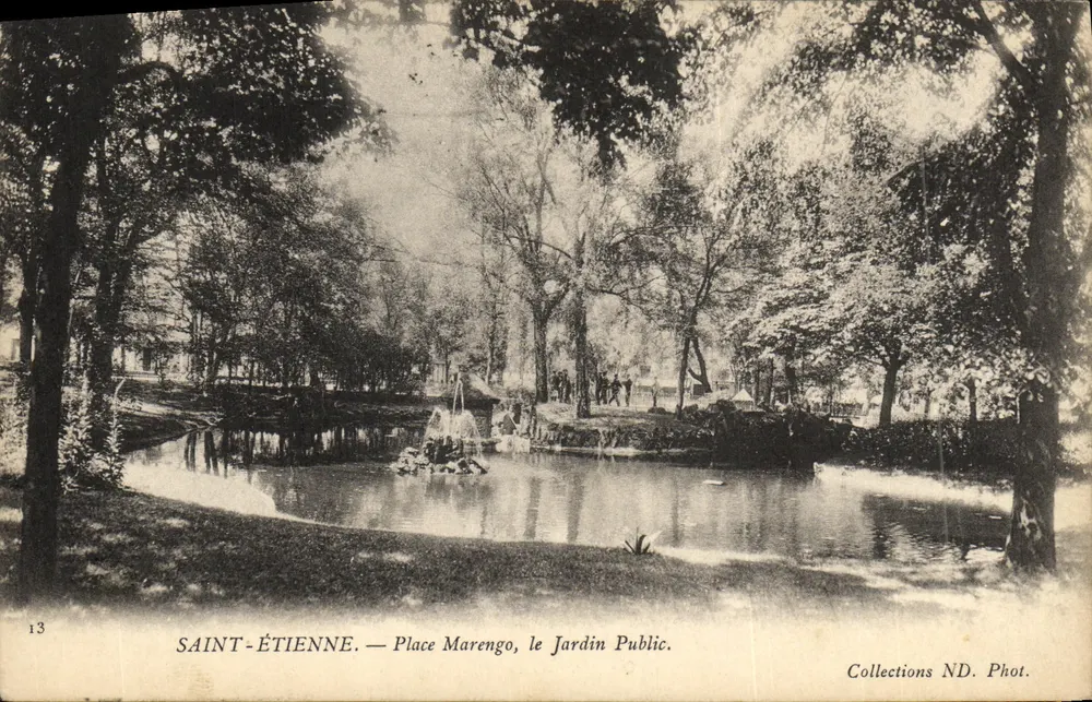Saint-Étienne — Place Marengo, der Öffentliche Garten — Collections ND. Phot. - Vorderseite