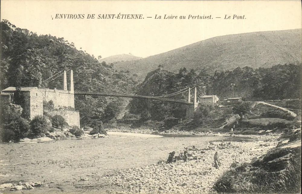 Um Saint-Étienne — Die Loire bei Pertuiset — Der Brücke - Vorderseite