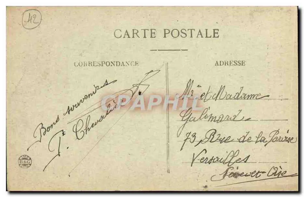 Umgebung von St-ÉTIENNE — Am Fuße des Dams — G.L. n°178 - Rückseite