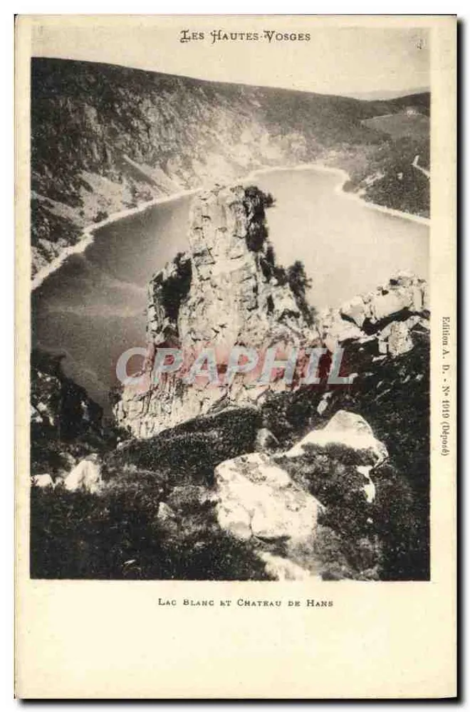Lac Blanc und Châtrau de Hans — Die Hautes-Vosges — Ausgabe A. D. - Nr. 1619 (Deposité) - Vorderseite