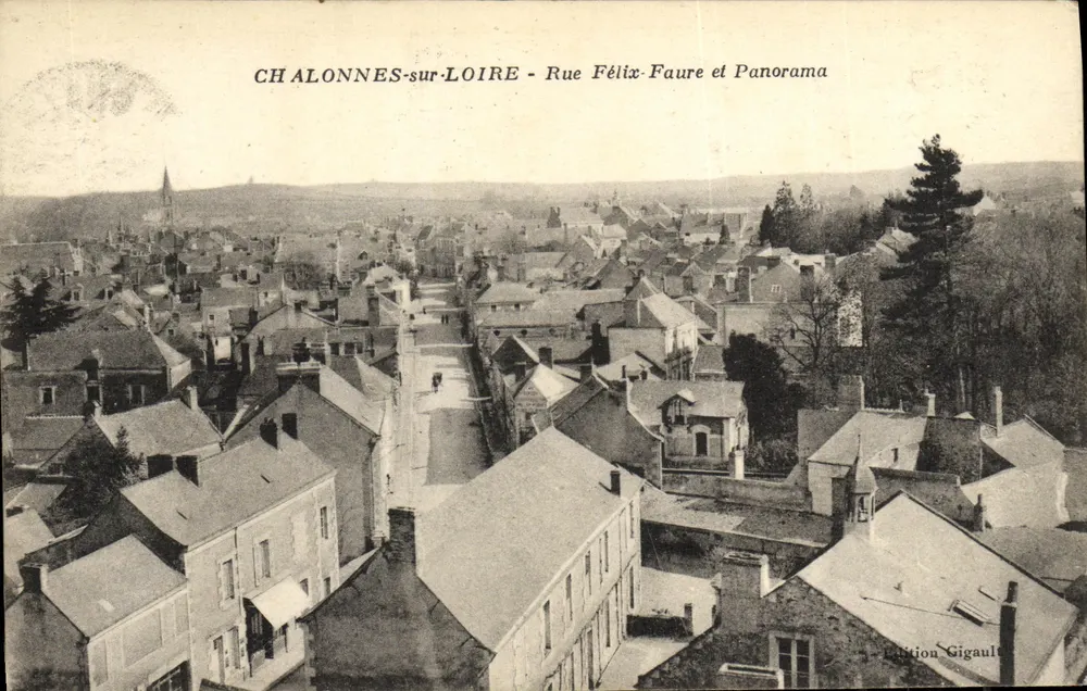 Chalonnes-sur-Loire - Straße Felix-Faure und Panorama — Edition Gigault - Vorderseite