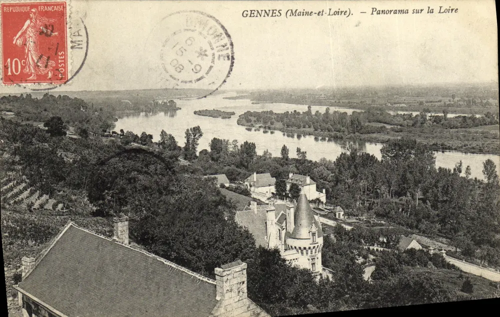 Gennnes (Maine-et-Loire) — Panorama over de Loir — Uitgever niet geïdentificeerd - Voorkant