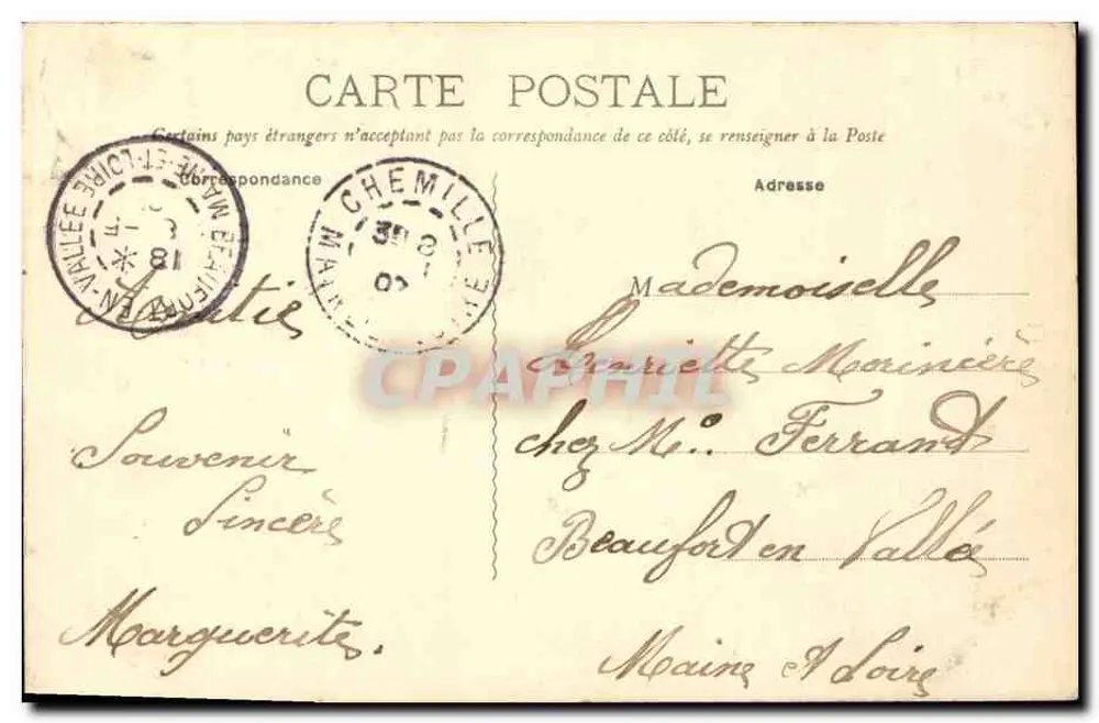 Igreja de Nossa Senhora — Chemillé (M.-et-L.) — Mercerolle, Bazar, Chemillé - Verso