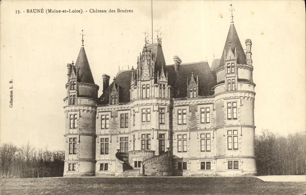 Bauné (Maine-et-Loire) — Castelo das Bruères — Coleção L. B. - Frente