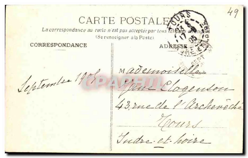 Montfaucun (M.-et-L.) — Zamek Jarrie — kolekcja P. B. - Rewers