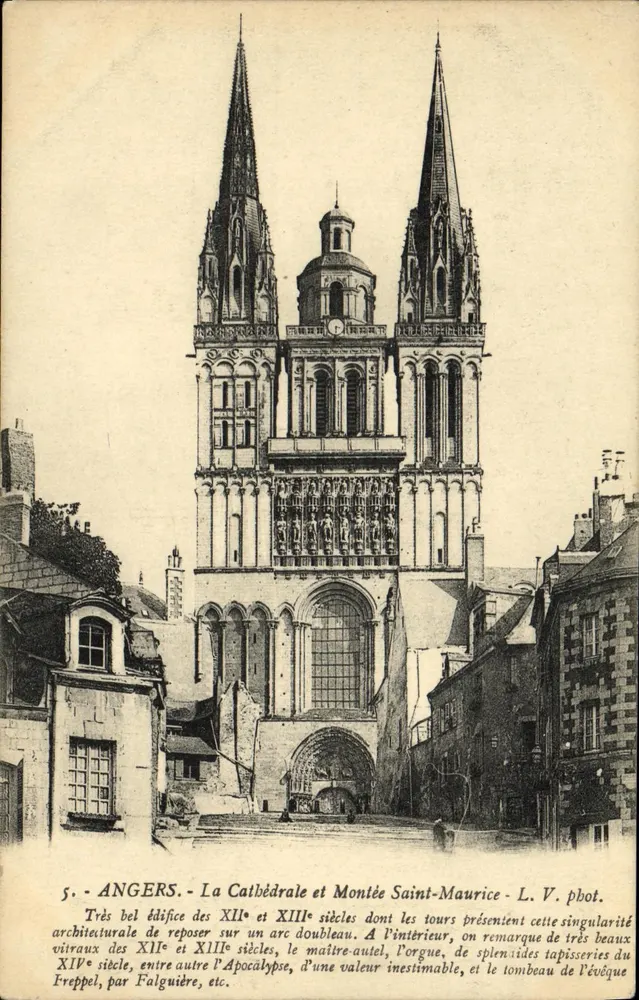 Angers - Die Kathedrale und die St. Maurizius-Treppe — L. V. phot. - Vorderseite