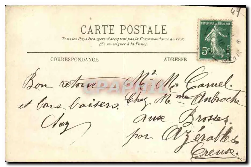 Angers — Vista geral do Castelo — LL. — N° 16 - Verso
