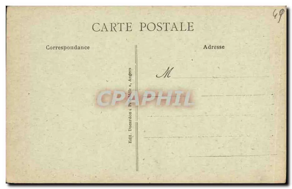 Angers - Musée Saint-Jean - La Grande Salle — Verlag Ducardon & Pérenelle, Nr. 39 - Rückseite