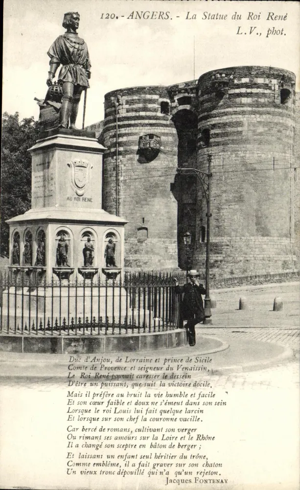 Angers - A Estátua do Rei René — L.V., fot. - Frente
