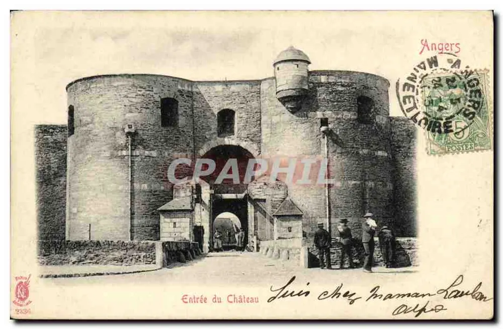 Entrada do Castelo — Angers — editor L. Chez Maman Lavalon, n° 2836 - Frente