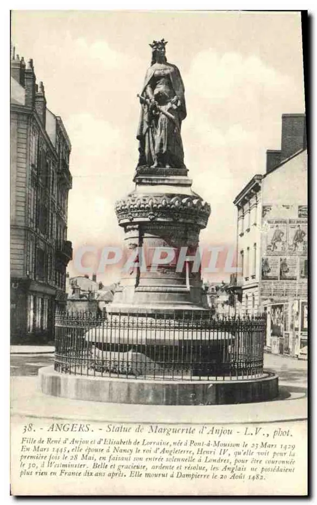 Angers — Estátua de Marguerite d'Anjou — L.V., fot. - Frente
