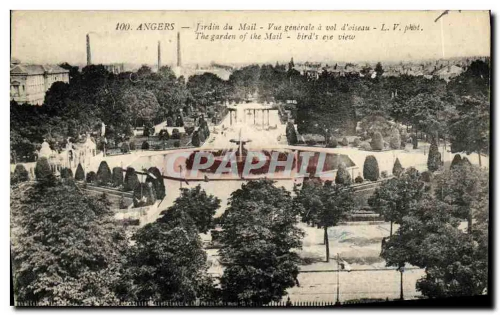 Angers — Jardin du Mail — Allgemeiner Vogelblick — L. V. phot. - Vorderseite